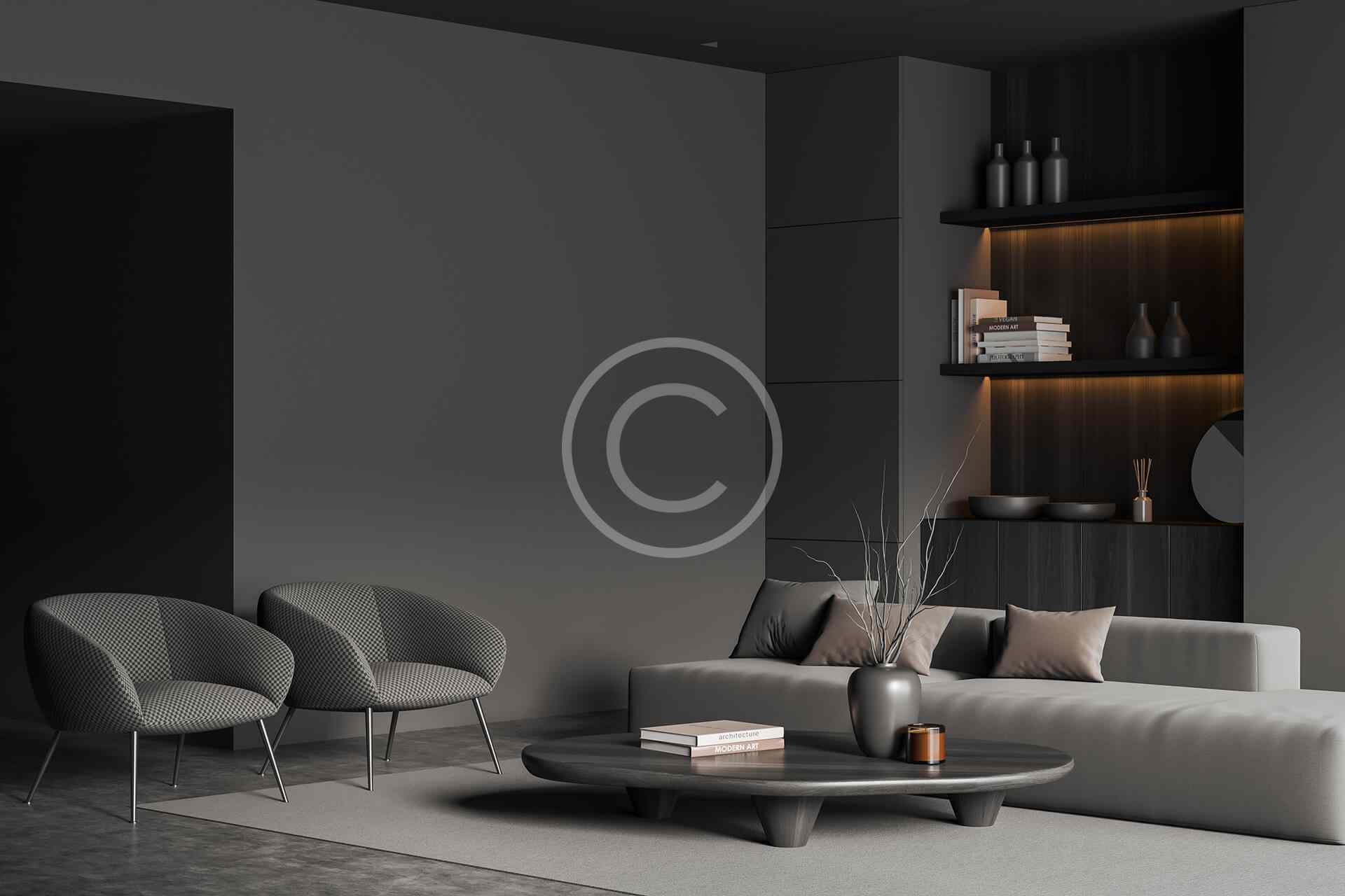 Modern grey interior